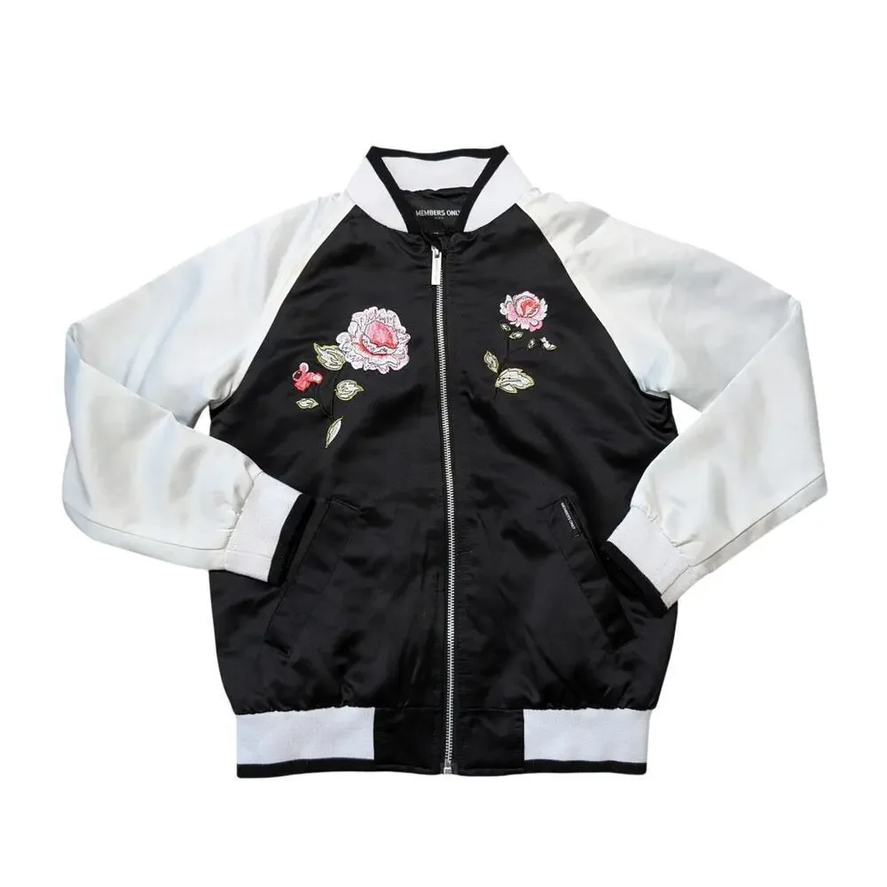 Members Only; SIZE Girls 10, Hot Pink Rose Jacket/Coat; Lightweight; varsity
